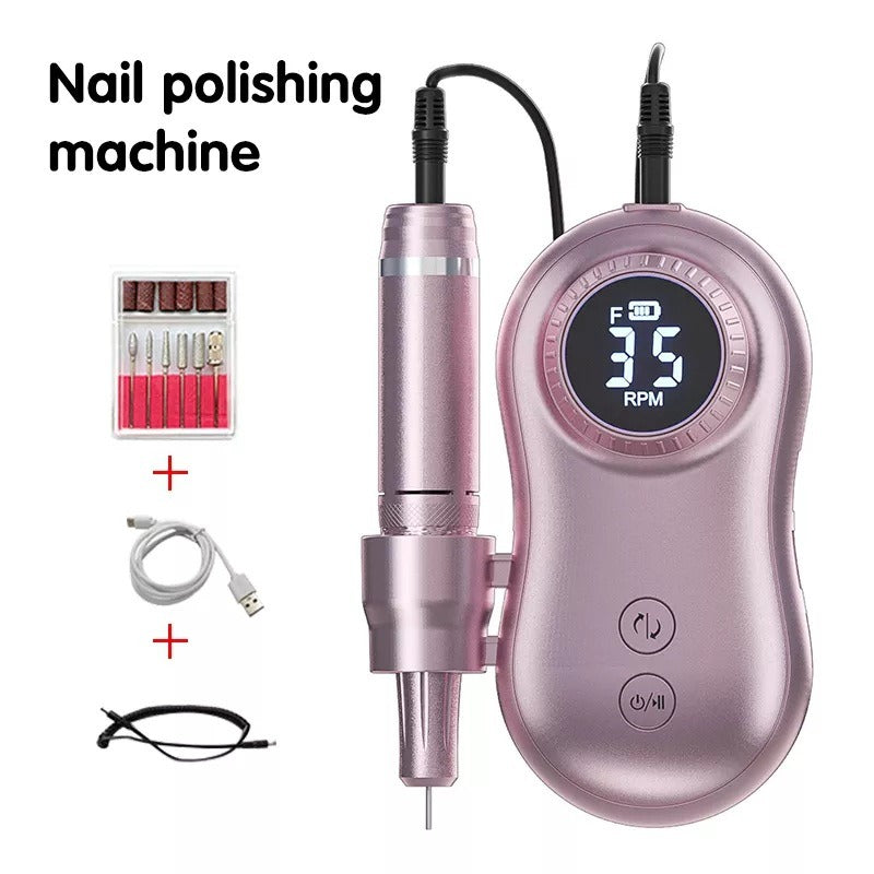 Lixadeira Elétrica Portátil para Unhas, Máquina de Manicure e Pedicure PM Electric Nail Drill