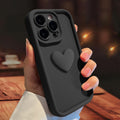 Capa protetora 3D Love para iPhone 15, compatível com Apple Phone, acabamento fosco e confortável para a pele, compatível com iPhone 14 Pro Max, com lente inclusa.