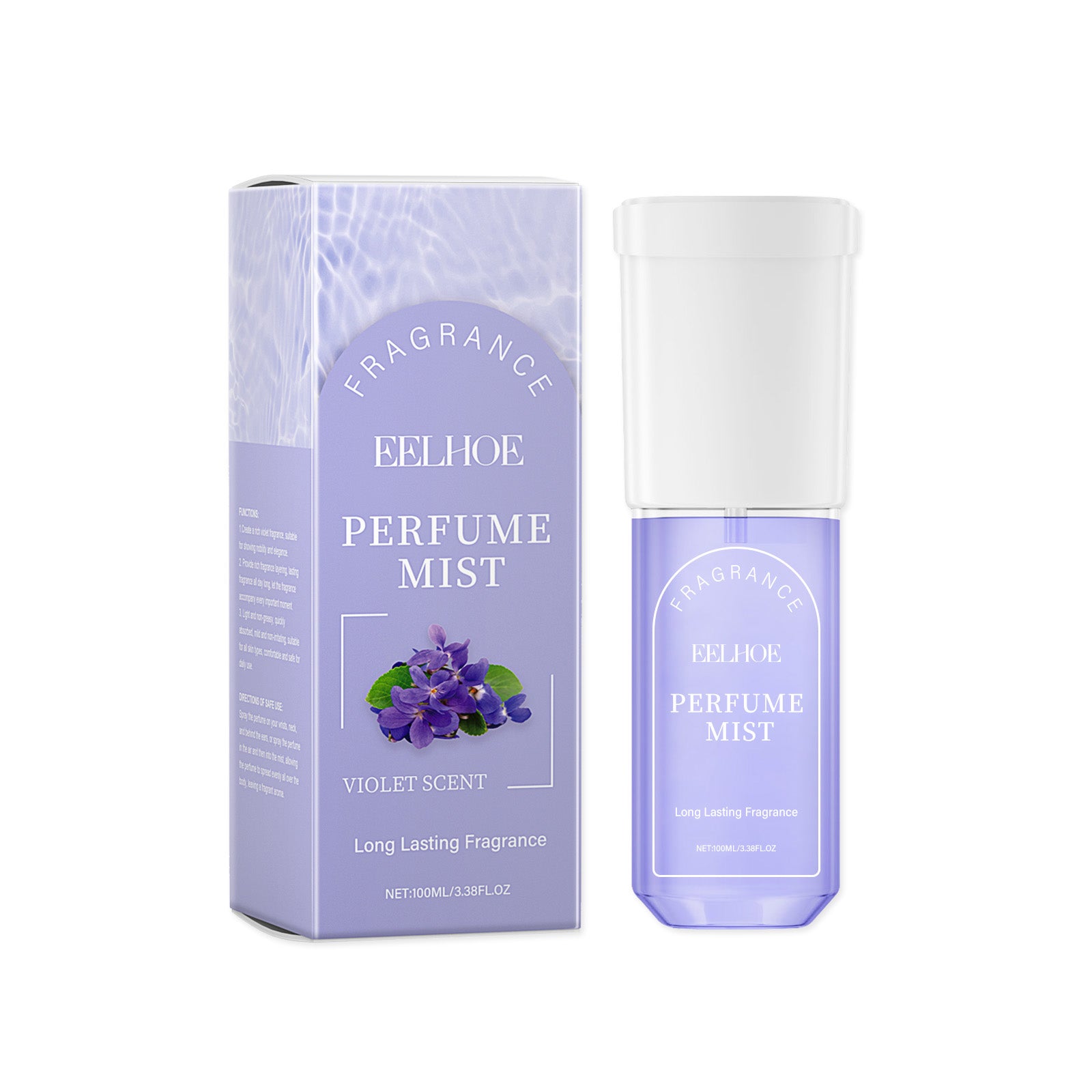 EELHOE Perfume Corporal em Spray Flor de Violeta, Fragrância Natural Fresca e Agradável, Leve e Delicada.