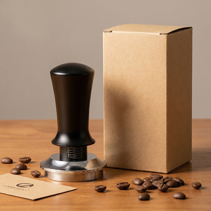 Compactador de café ajustável em aço inoxidável 304 com balança para expresso.