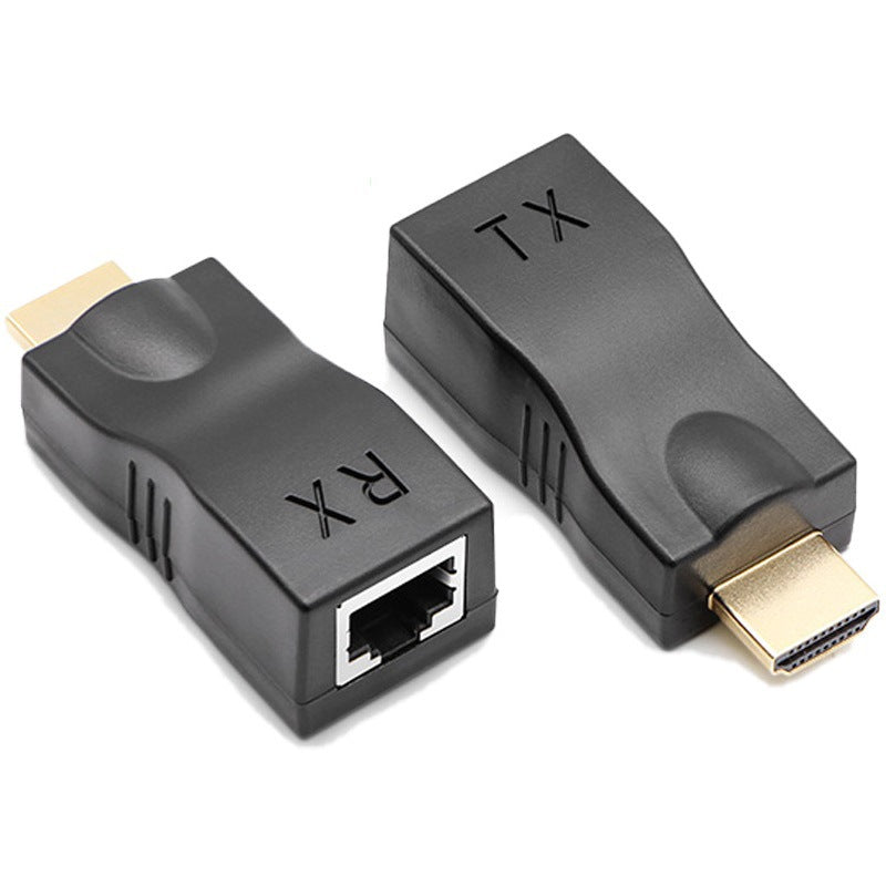 Extensor HDMI com cabo Ethernet único para HDMI, dispositivo de transmissão amplificado de rede Cat 6, sinal de 30m.