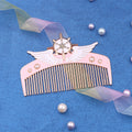 Pente criativo em formato de coração para cabelo liso, ideal para presente de Dia dos Namorados.