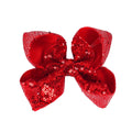 Presilha de cabelo infantil com borboleta de strass, cor sólida, lantejoulas, 12,7 cm (5 polegadas).