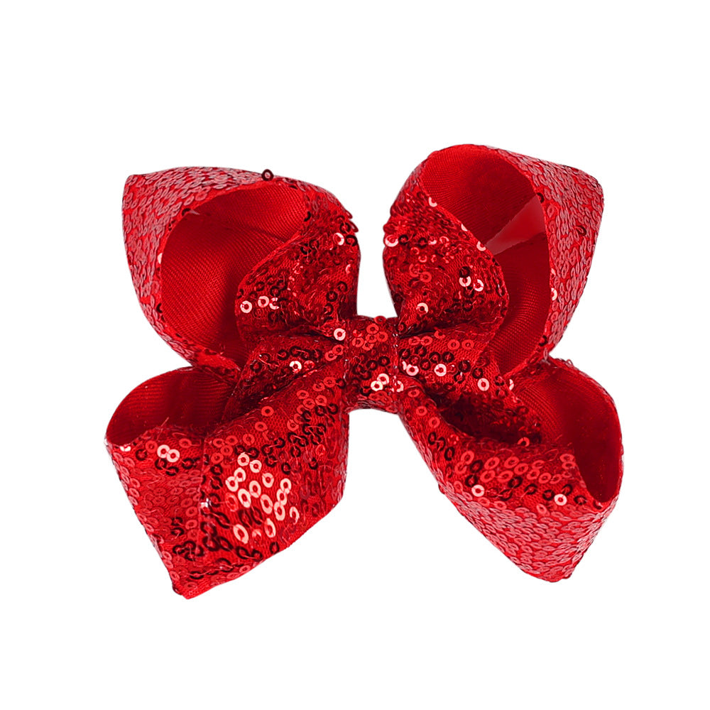 Presilha de cabelo infantil com borboleta de strass, cor sólida, lantejoulas, 12,7 cm (5 polegadas).