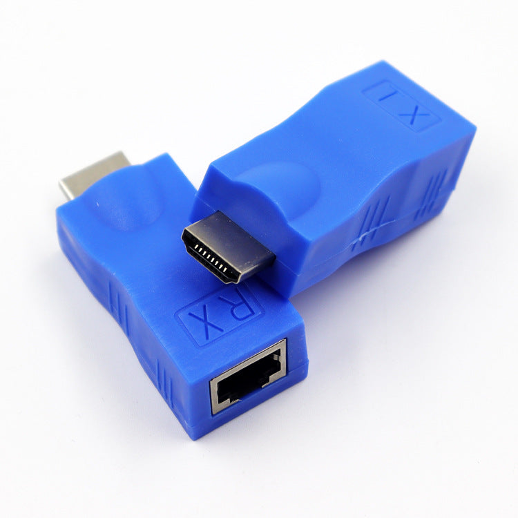 Extensor HDMI com cabo Ethernet único para HDMI, dispositivo de transmissão amplificado de rede Cat 6, sinal de 30m.