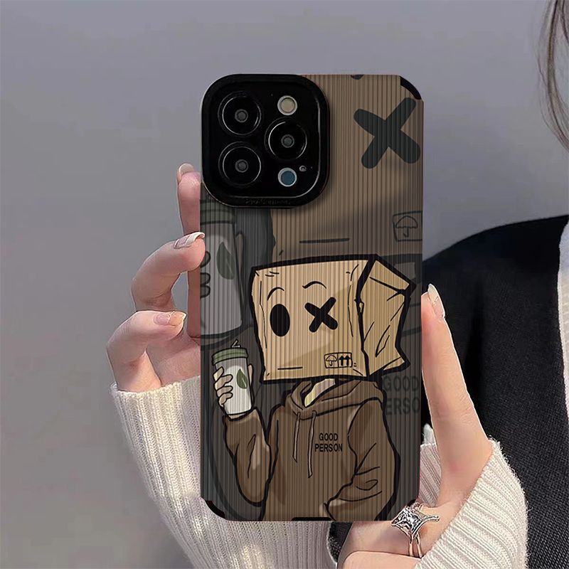 Adequado para ansiedade social, caixas de papelão, iPhone 11, Apple 14, 13, tudo incluído, 15 PRO, capa de telefone 12 resistente a quedas 7P