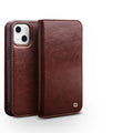 Capa de couro com aba, adequada para iPhone 16 Pro Max, compatível com Apple 15 e 13, com compartimento para cartão.