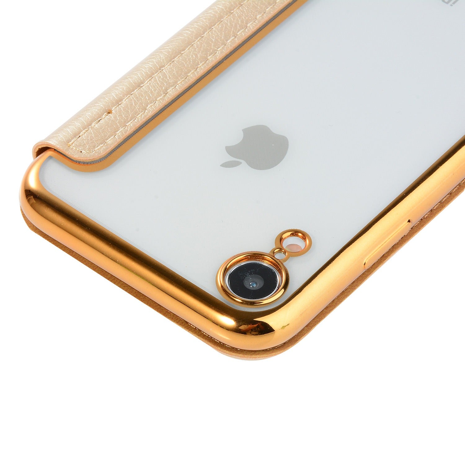 Capa ultrafina para iPhone 15, capa protetora de TPU eletroplaqueada para iPhone XR, capa flip de couro para iPhone 12 e capa para iPhone 14.