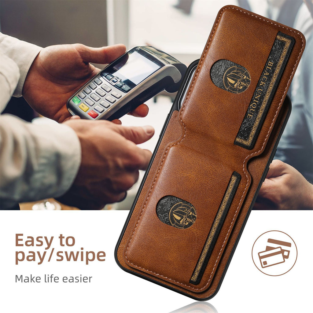 Compatível com capas para iPhone 16 Plus e Apple 14 com compartimento para cartões.
