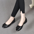 Sapatos femininos confortáveis, rasos, com salto plataforma, para mulheres de meia-idade e idosas.