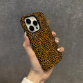 Capa para celular Apple 15 com estampa de leopardo sexy, proteção IP16 contra quedas, película protetora 2 em 1 para Apple 13 Pro.