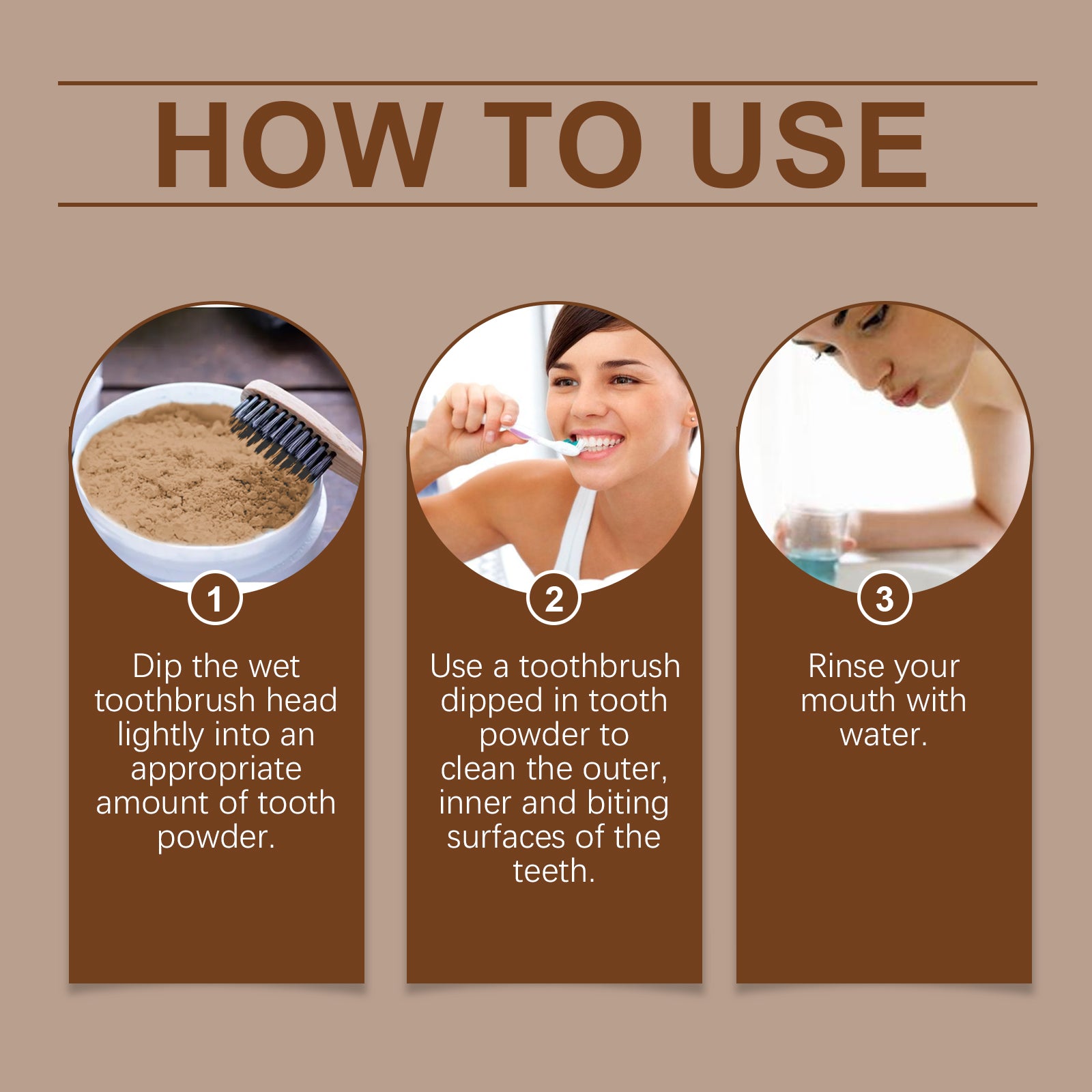 Pó dental Oralhoe Tangerine Peel: limpeza suave, remove manchas, hálito fresco, cuidado bucal e para um sorriso saudável.
