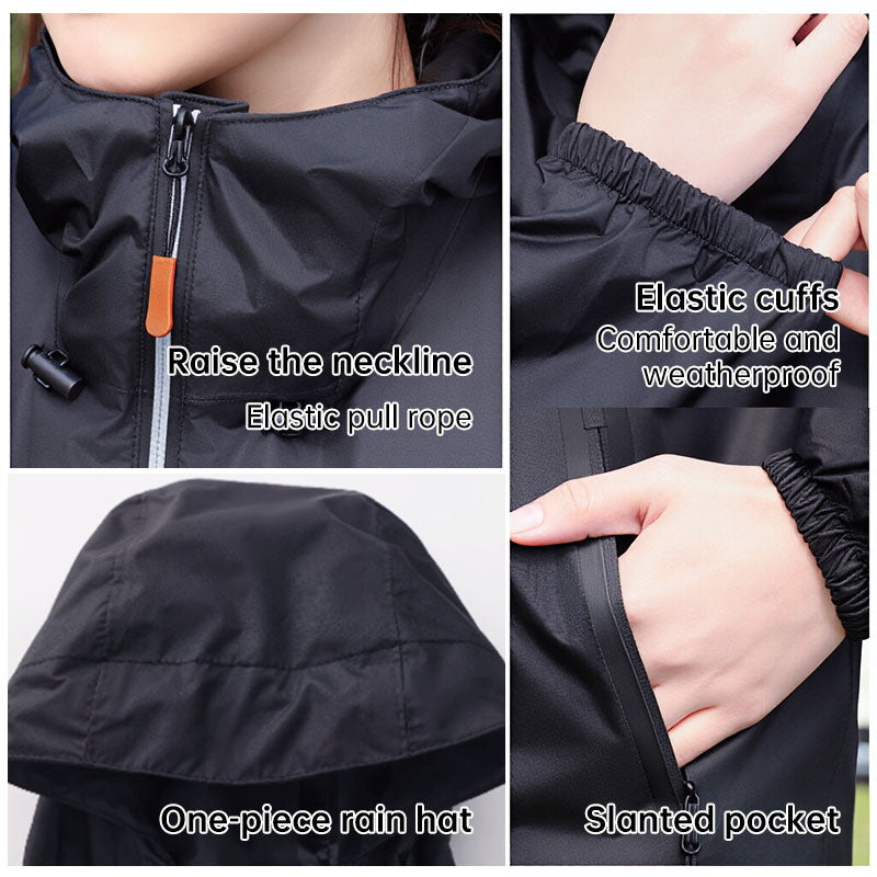 Conjunto de chuva ultraleve unissex - Jaqueta e calça impermeáveis e leves, ideal para atividades ao ar livre no verão, como pesca e ciclismo.