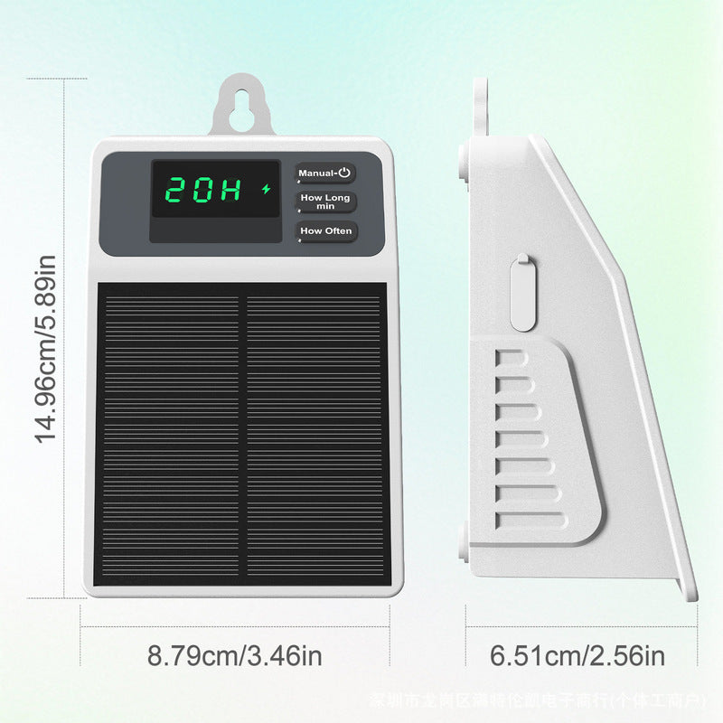 Sistema de Irrigação Solar por Gotejamento - Temporizador de Rega Automática para Plantas Suspensas, Varandas e Estufas