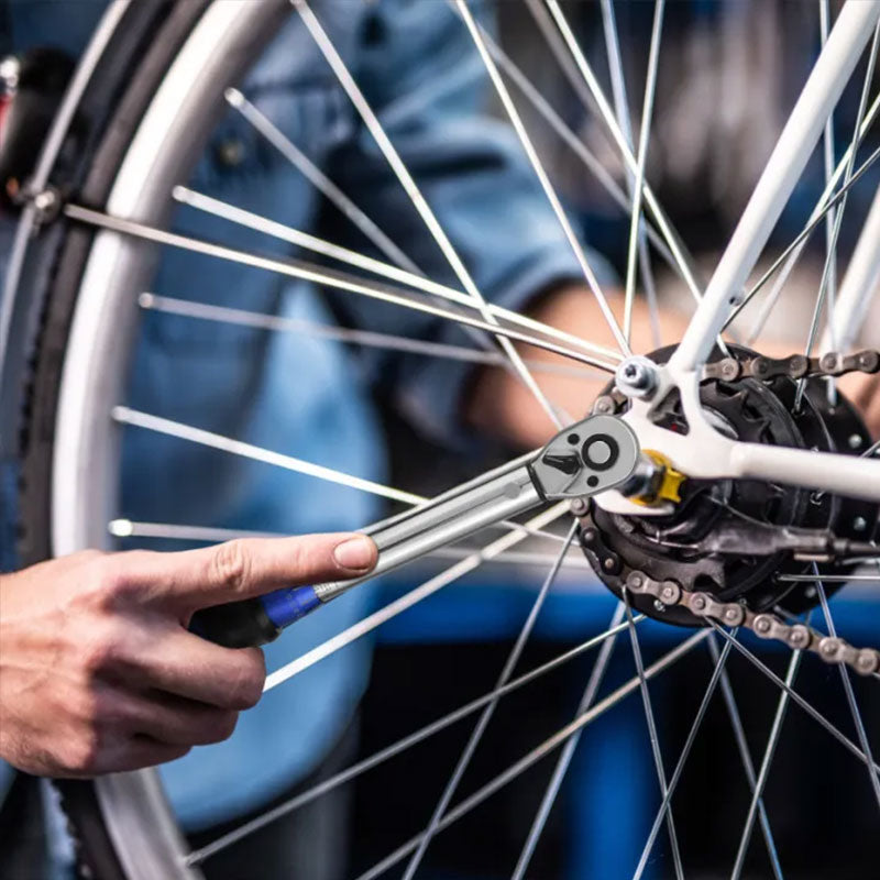 Jogo de 15 chaves de torque para bicicleta, catraca ajustável de alta precisão com torque predefinido de 2 a 24 Nm e encaixe de 1/4".