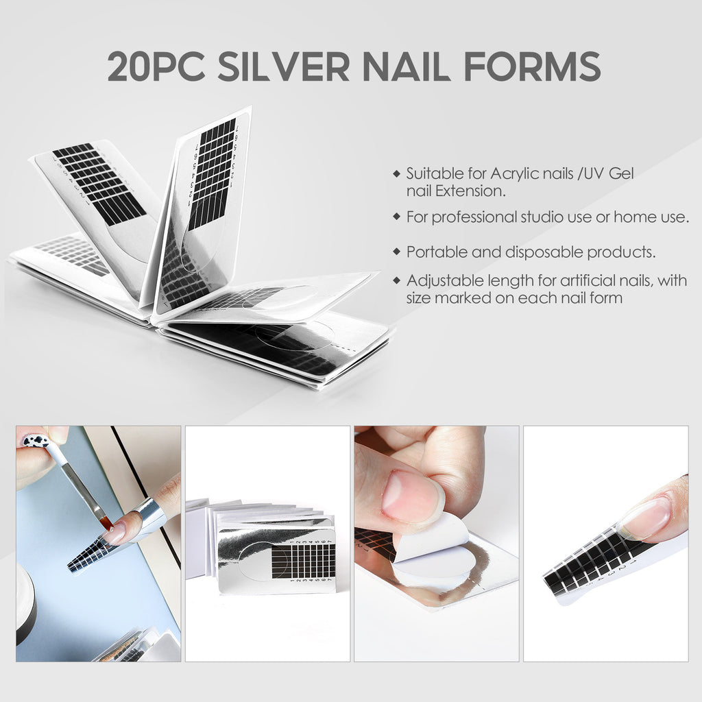 Conjunto de Pó de Cristal COSCELIA 30ml com Líquido de Cristal para Unhas Esculpidas e Alongadas - Ideal para Iniciantes