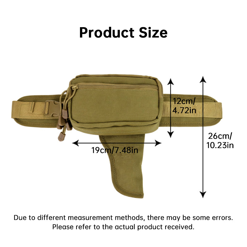 Bolsa tática de cintura para pistolas Glock e 1911 – Bolsa de cinto para porte velado de pistola 9mm, ideal para caça e airsoft.