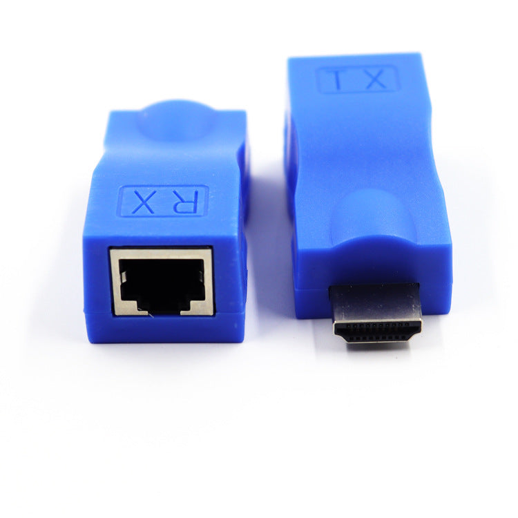 Extensor HDMI com cabo Ethernet único para HDMI, dispositivo de transmissão amplificado de rede Cat 6, sinal de 30m.