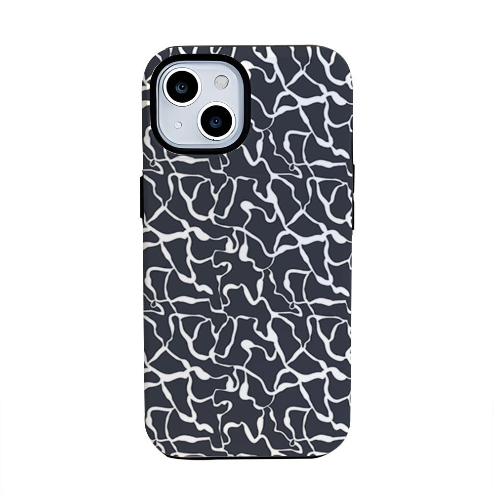 Capa de celular estampada Apple 14pm 2 em 1 com película, IP16 Pro, capa rígida feminina 12pm 15