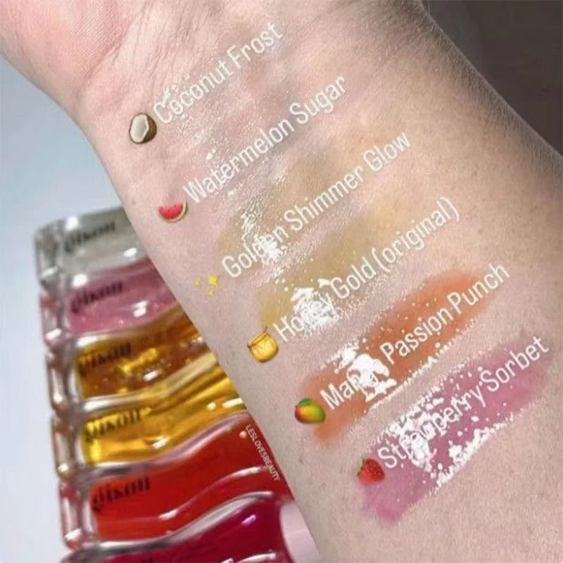 Gloss Labial Hidratante Honey Gold 6 em 1 para Cuidados com os Lábios