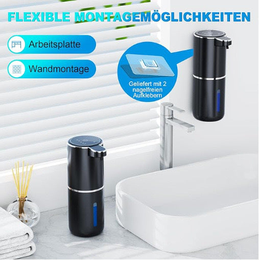 Dispensador de sabonete líquido inteligente e automático com sensor para uso doméstico - Dispensador elétrico de sabonete líquido com tecnologia sem toque.