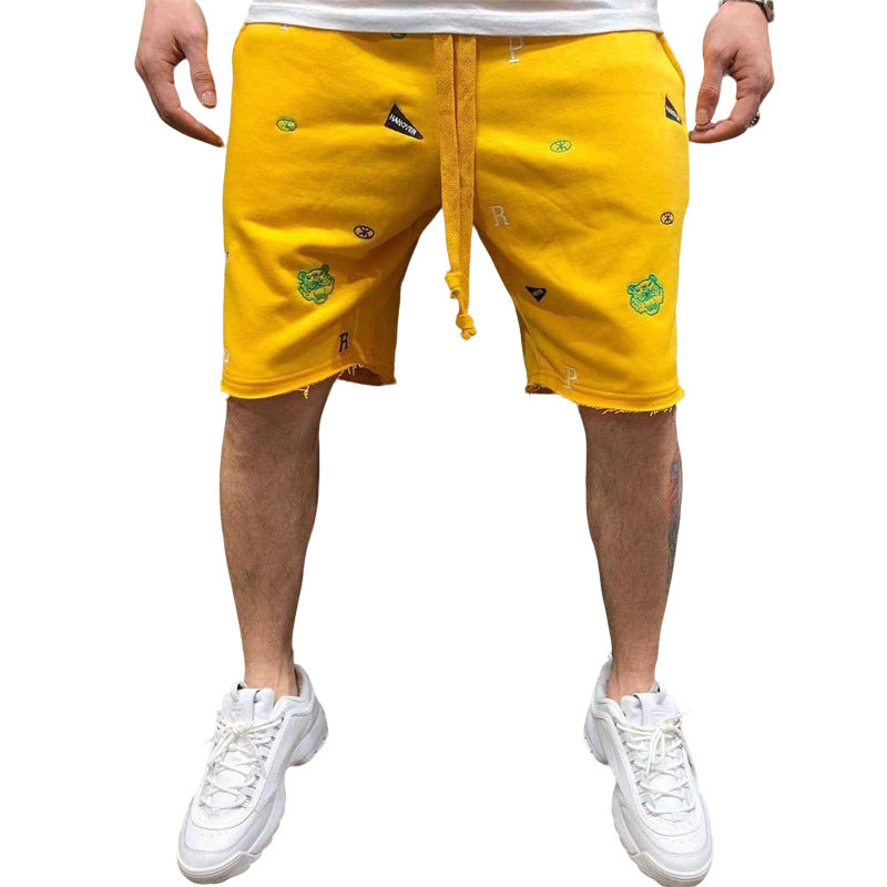 Shorts cargo masculinos casuais de verão, folgados e respiráveis, para esportes e fitness.