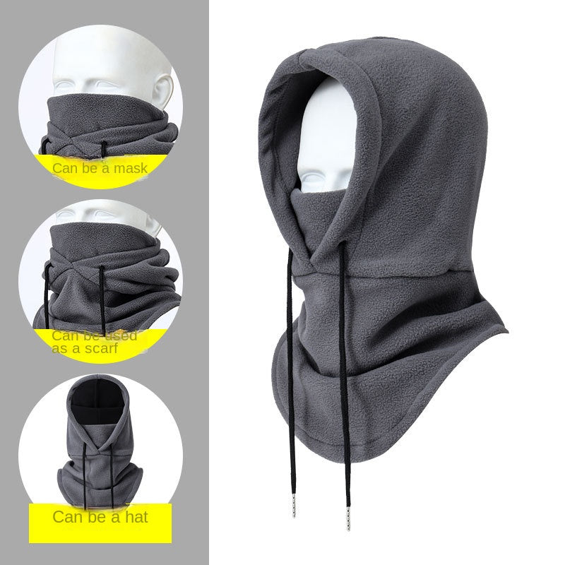 Gorro de ciclismo para atividades ao ar livre no inverno, protetor de pescoço grosso e quente, gorro para esqui, máscara facial de lã polar