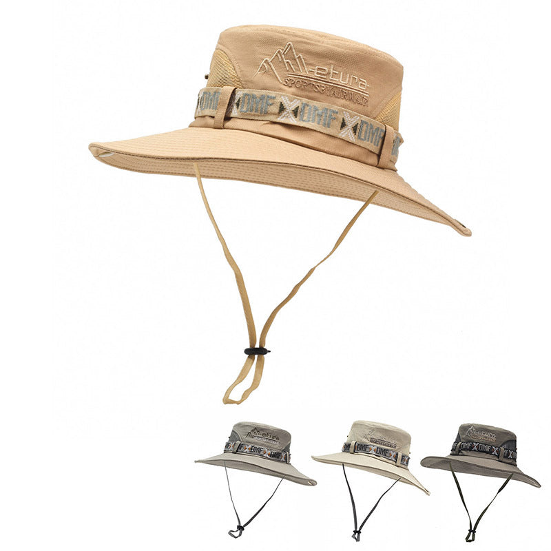Chapéu Bucket Masculino para Proteção Solar ao Ar Livre, Aba Larga, Ideal para Pesca, Praia e Caminhadas.