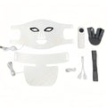 Conjunto de máscara facial de rejuvenescimento fotônico com terapia infravermelha combinada.