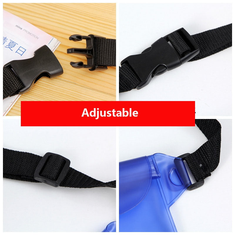 Bolsa impermeável para natação, esqui aquático, mergulho, ombro e cintura, capa protetora para celular subaquática para praia e barco.