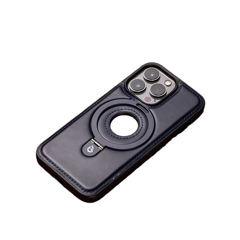 Capa protetora de couro com suporte magnético para iPhone 15, compatível com Apple 16 Pro Max e modelo Anti-queda.