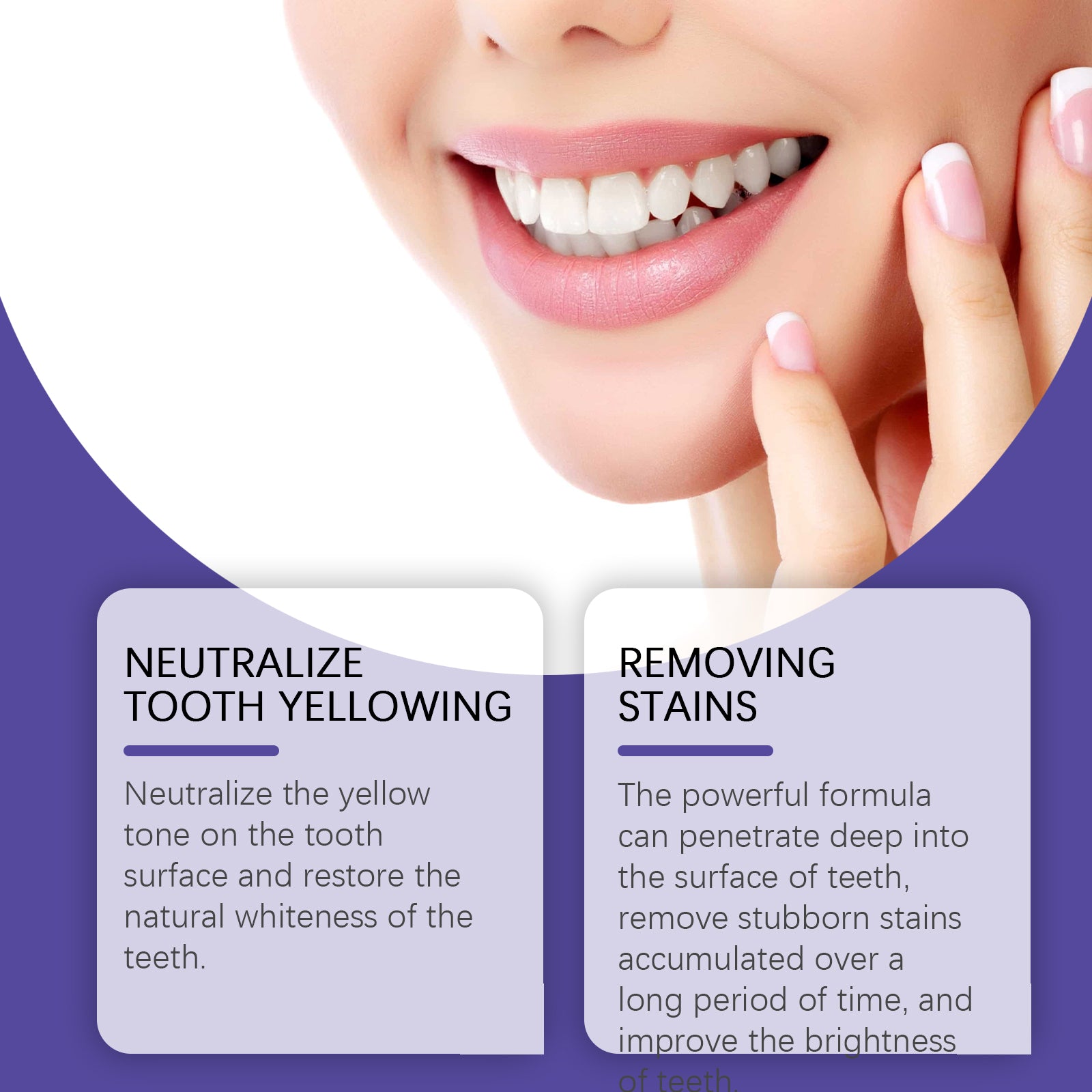 Creme dental Oralhoe Purple Brightening: Clareia, remove manchas, melhora a aparência dos dentes amarelados, proporciona limpeza suave e cuida da higiene bucal.