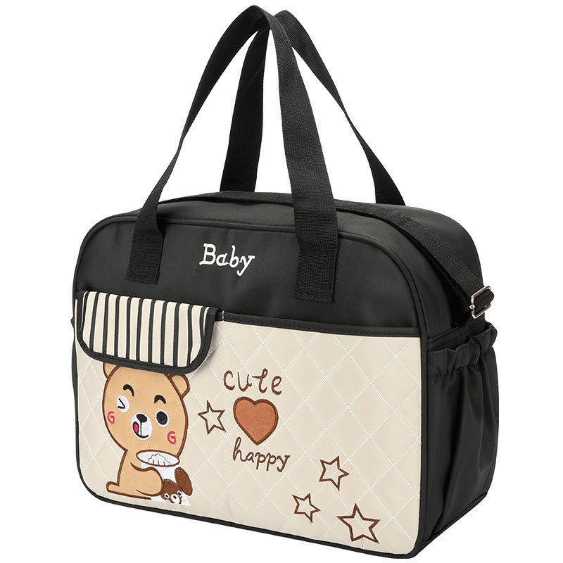 Nova bolsa transversal casual em tecido oxford com estampa fofa e moderna.