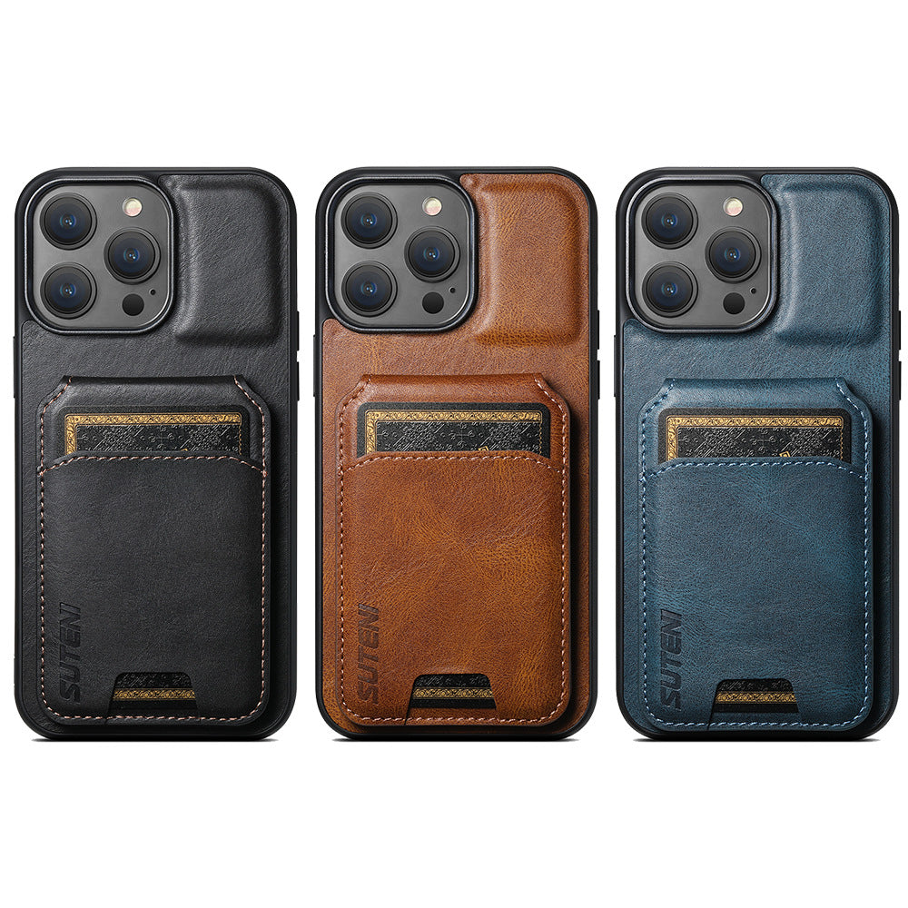 Compatível com capas para iPhone 16 Plus e Apple 14 com compartimento para cartões.