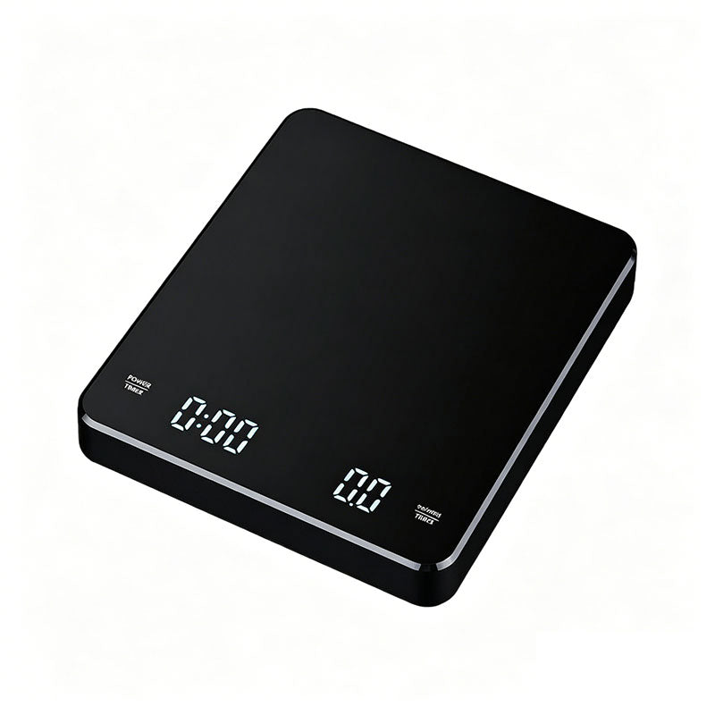 Balança de café de alta precisão 3kg/0,1g com temporizador - Recarregável via USB, à prova d'água, com visor LED, ideal para espresso e métodos de preparo por gotejamento.