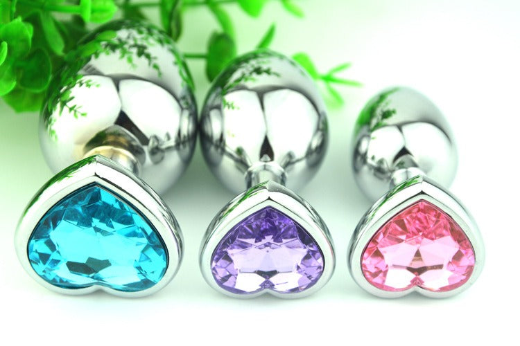 Produtos Sexuais Produtos Adultos Plug Anal em Formato de Coração para Quintal de Metal Brinquedos de Expansão Anal Produtos Sexuais Alternativos