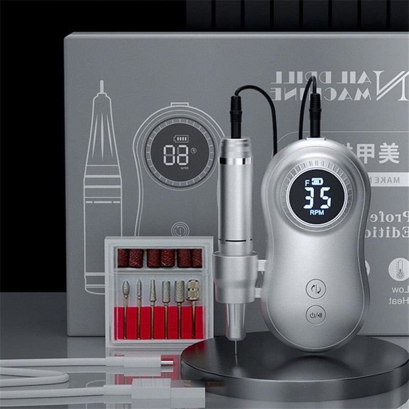 Lixadeira Elétrica Portátil para Unhas, Máquina de Manicure e Pedicure PM Electric Nail Drill