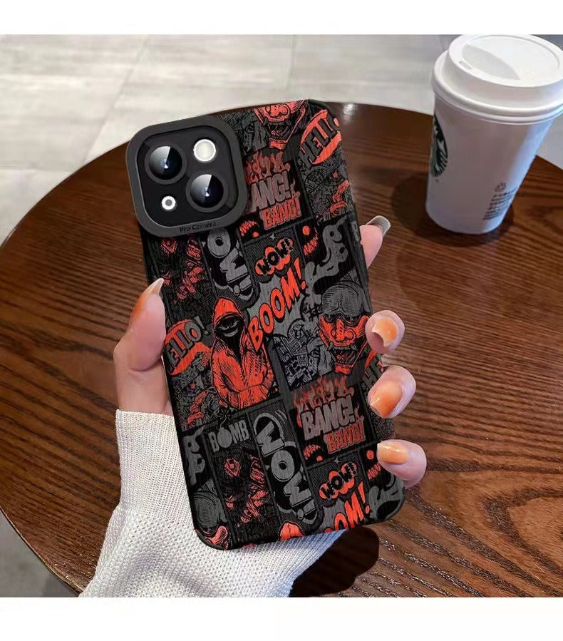 Capa de celular moderna, compatível com iPhone 13/14 Pro Max, Apple 12/11, XR, XS, macia e com estampa de desenho animado.