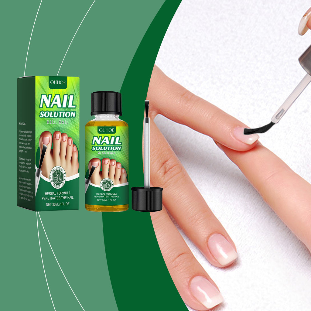 Solução para cuidados com as unhas OUHOE: reparação suave, limpeza, nutrição, brilho e alívio do desconforto.