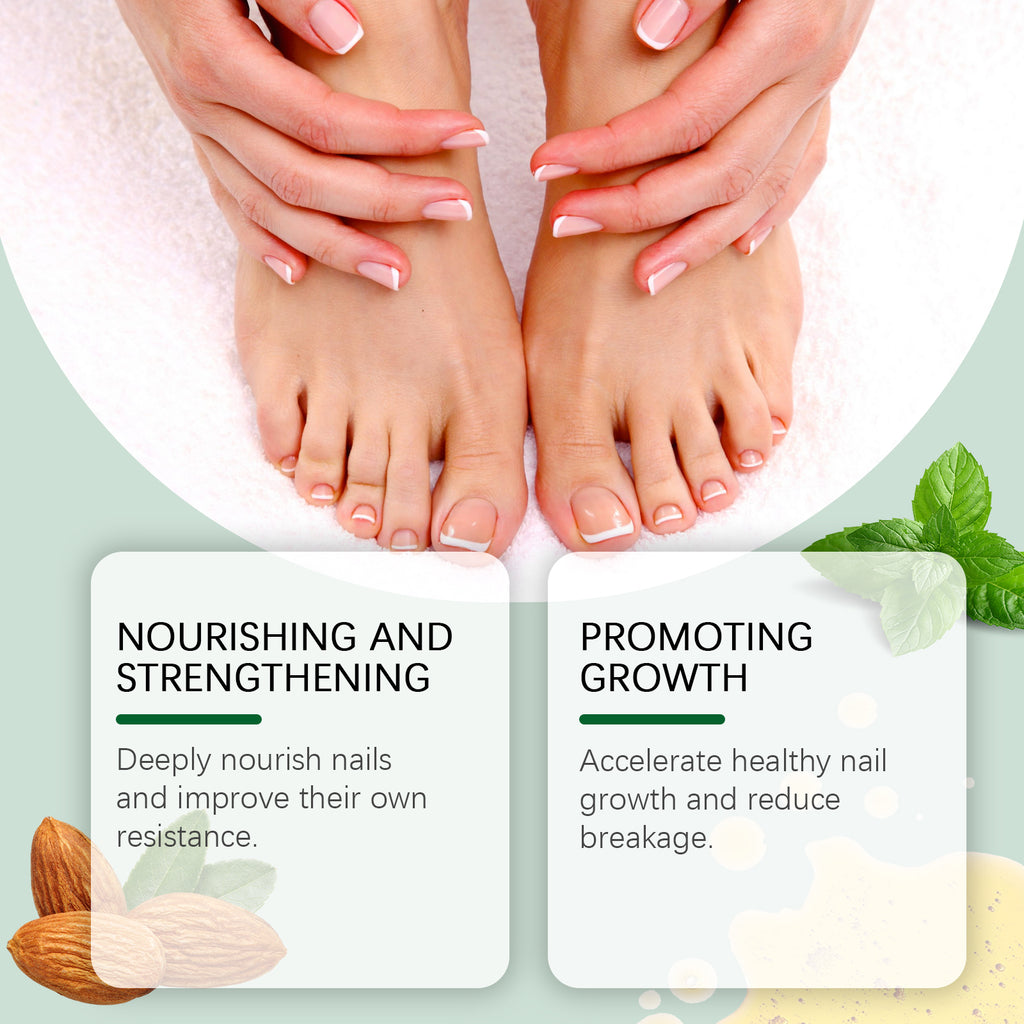 Solução para cuidados com as unhas OUHOE: reparação suave, limpeza, nutrição, brilho e alívio do desconforto.