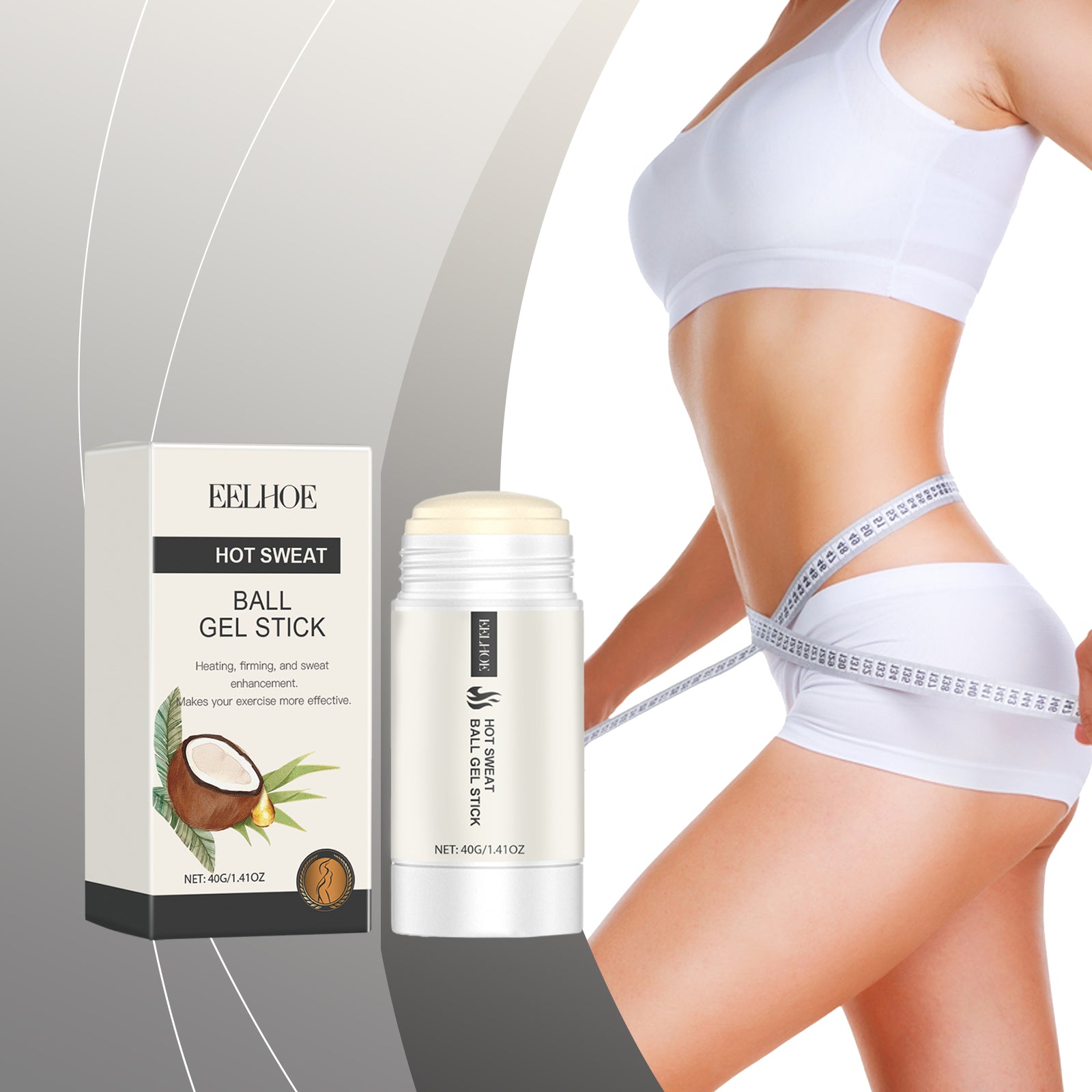 Bastão hidratante para o corpo EELHOE, ideal para massagem e cuidados com a pele.