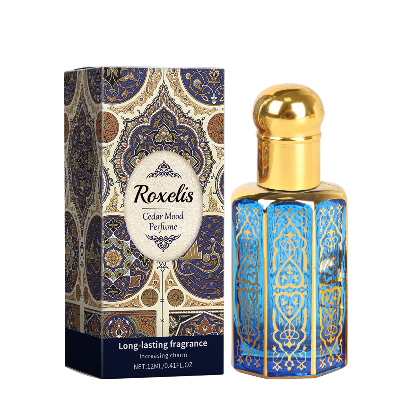 Roxelis Cedar Arabian Fragrance: Com fragrância suave e duradoura, exala um charme delicado e é um perfume portátil perfeito para encontros românticos.