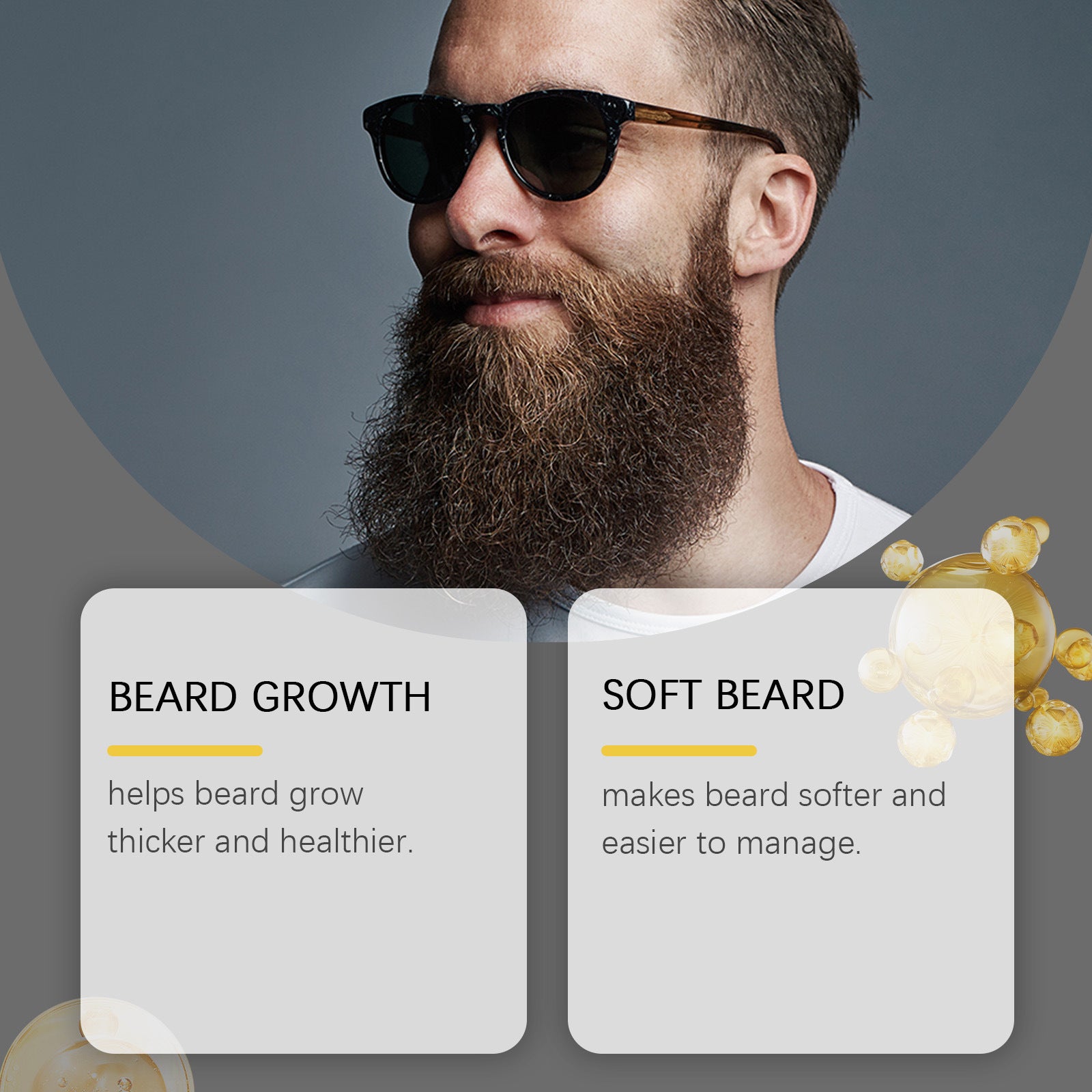 Óleo para Barba Masculina: Limpeza Suave, Hidratação e Amaciamento. Óleo Essencial para Barba.