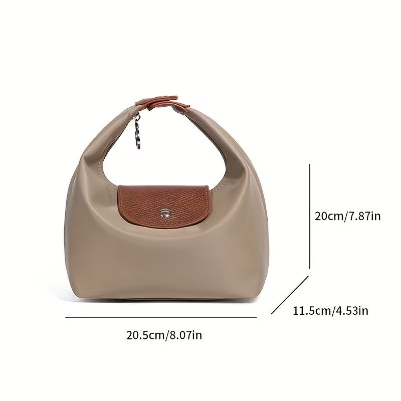 Bolsa térmica premium em nylon, à prova d'água, ideal para almoço, transporte na mão ou transversal, perfeita para trabalho, escola e deslocamentos diários.