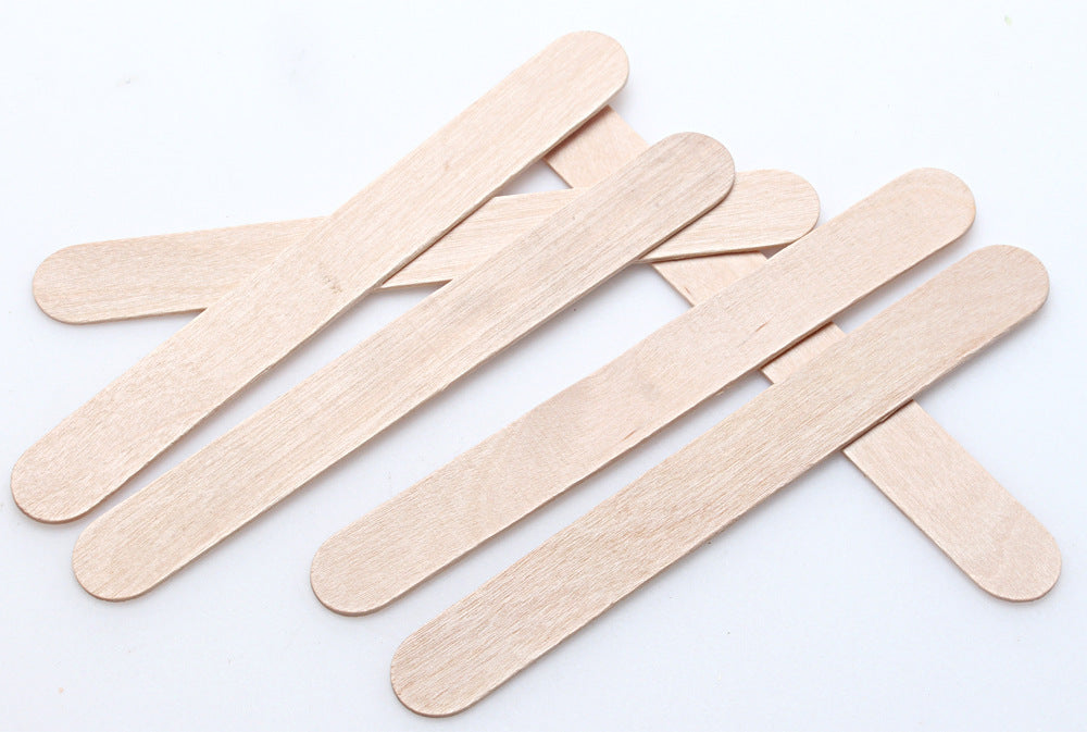 Bastão de cera para depilação, bastão para sorvete, bastão para máscara facial, 15 cm de comprimento, caixa com 100 unidades.