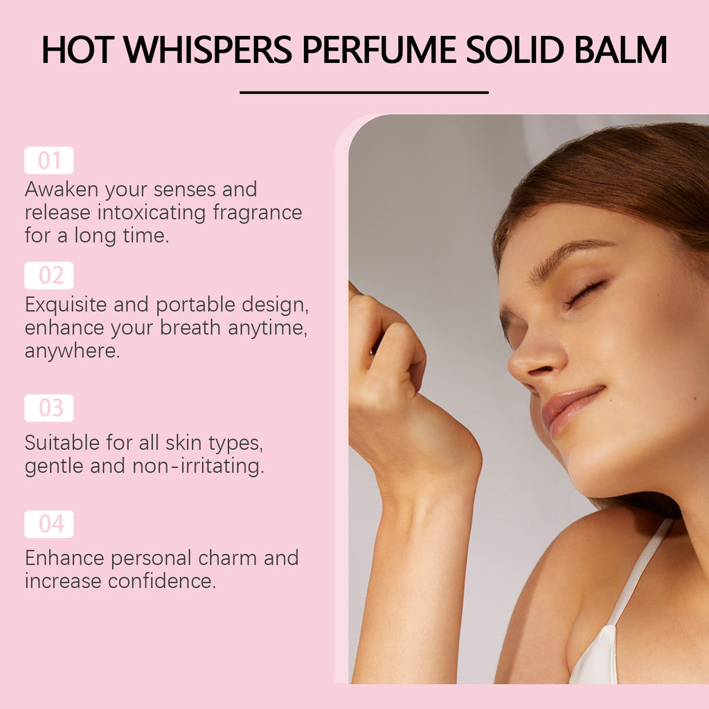 Bálsamo sólido perfumado Roxelis Rose: elegante, refrescante, sedoso e leve, ideal para levar no bolso.