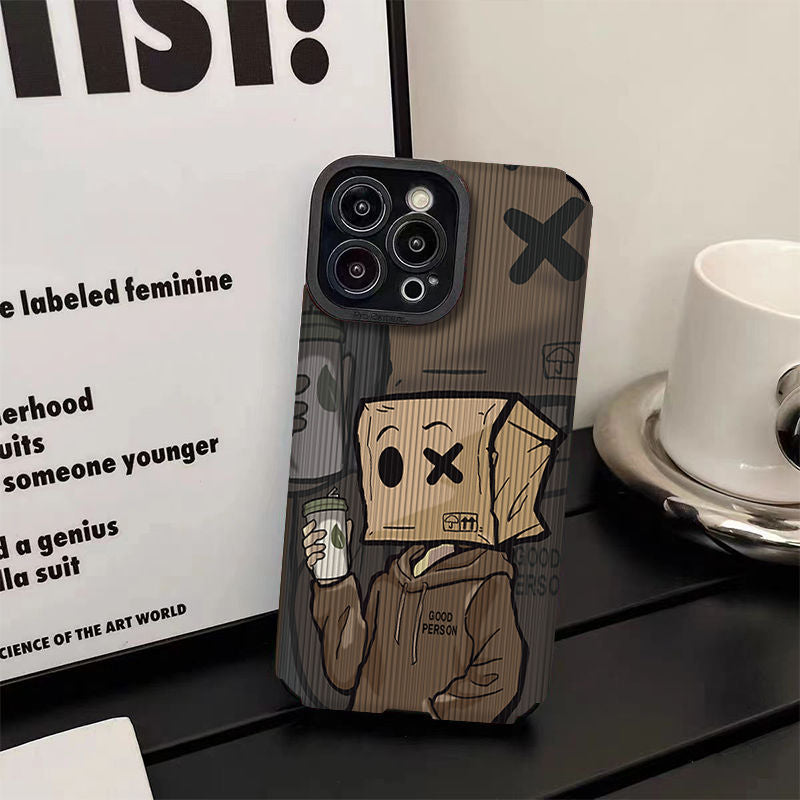 Adequado para ansiedade social, caixas de papelão, iPhone 11, Apple 14, 13, tudo incluído, 15 PRO, capa de telefone 12 resistente a quedas 7P