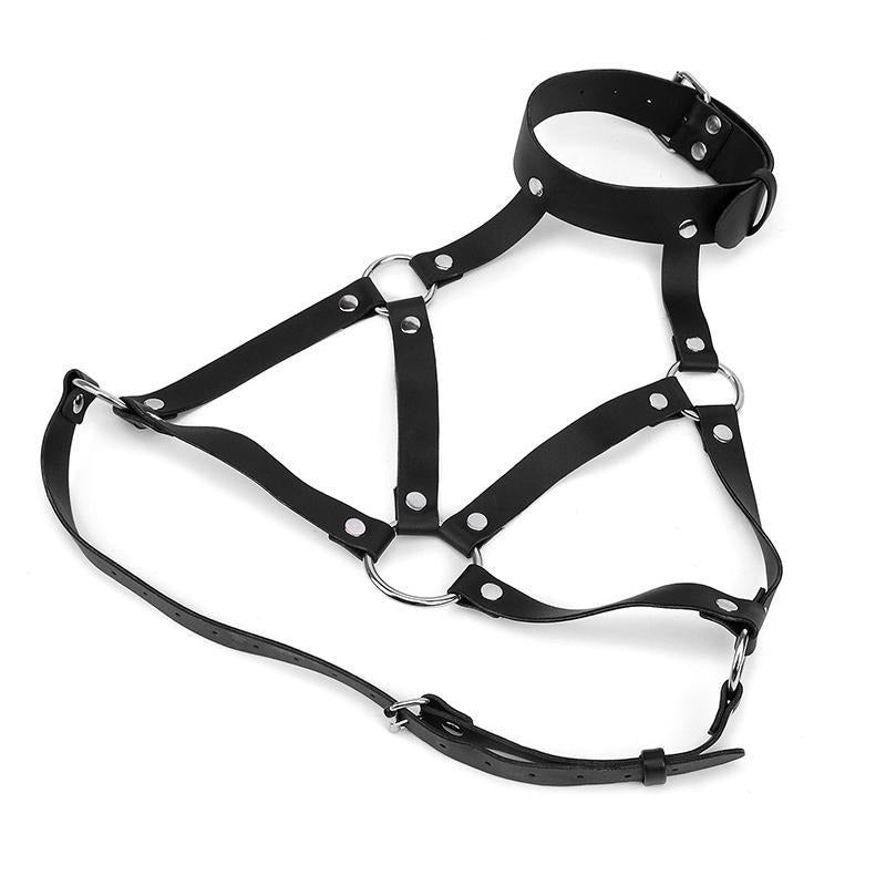Roupas sensuais de couro para amarrar o pescoço, brinquedos eróticos, protetores de pescoço para amarrar.