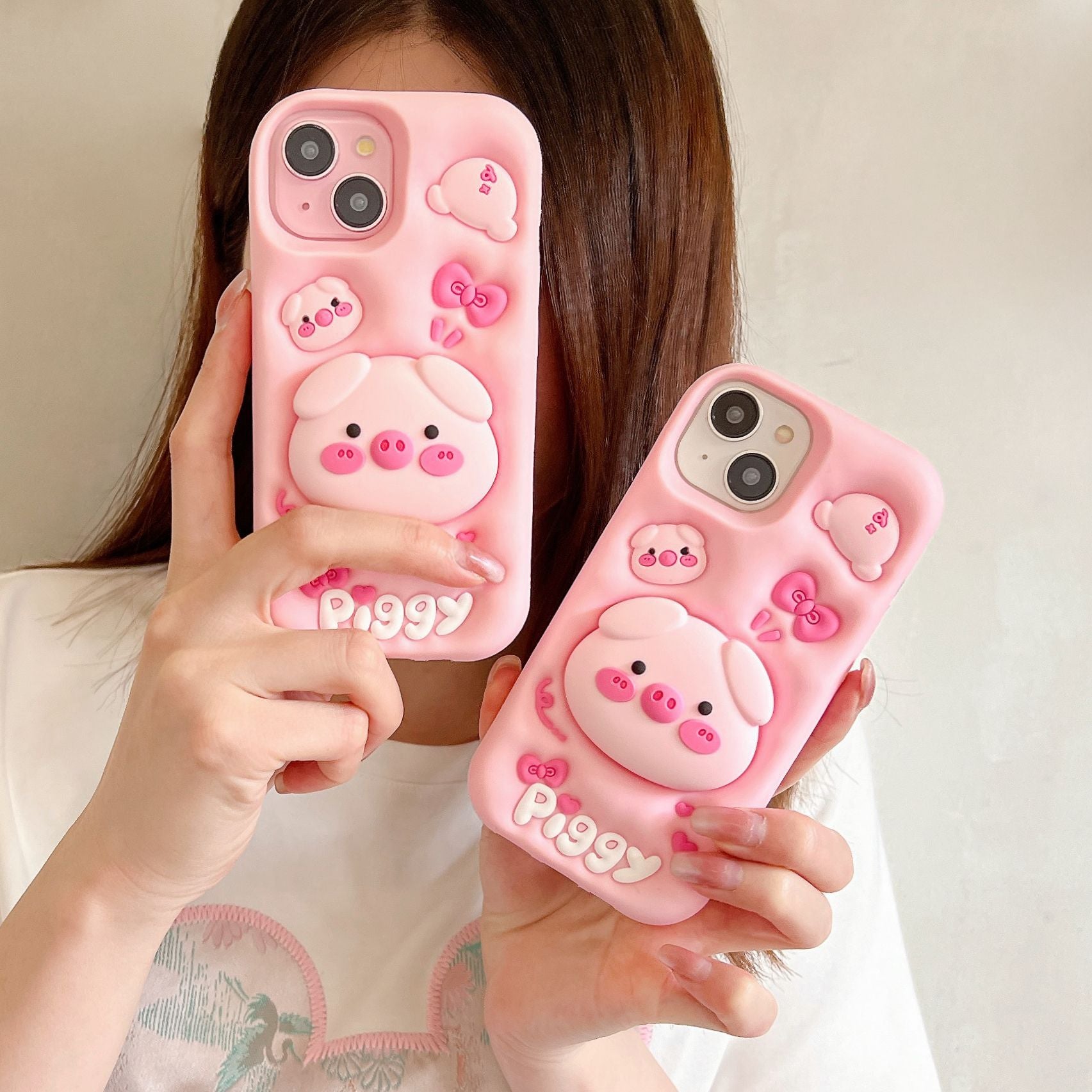Capa protetora com suporte para iPhone 17 Pro Max, design de porco rosa, capa à prova de choque com cobertura total para iPhone 15/14/13/12 Pro
