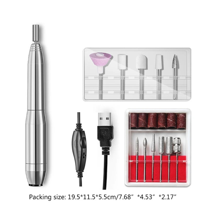 Furadeira Elétrica Portátil Profissional para Manicure e Pedicure - Envio Direto